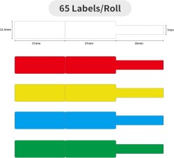 Niimbot T12.5x74+35mm 65 Adet Beyaz Etiket (D11,D110,D101,H1S) - 3