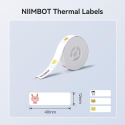 Niimbot T12x40mm 160 Adet Hayvanat Bahçesi Desenli Etiket ( D11, D110, D101, H1S) - 3